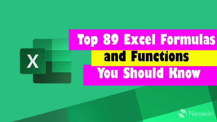 Top 89 Excel Formulas and Functions You Should Know